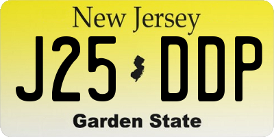NJ license plate J25DDP