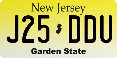 NJ license plate J25DDU