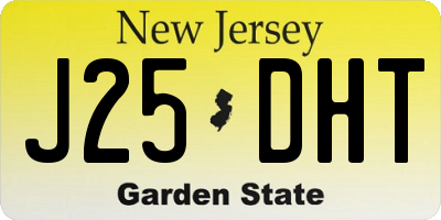 NJ license plate J25DHT
