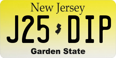 NJ license plate J25DIP
