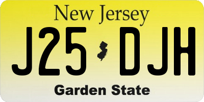 NJ license plate J25DJH