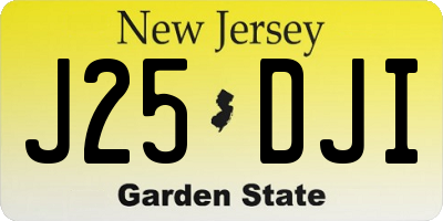 NJ license plate J25DJI