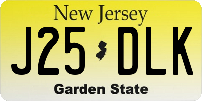 NJ license plate J25DLK