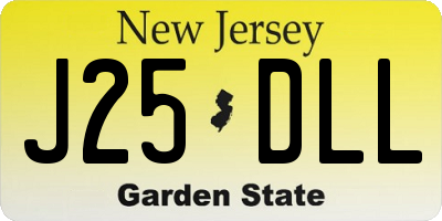 NJ license plate J25DLL