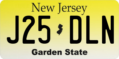 NJ license plate J25DLN