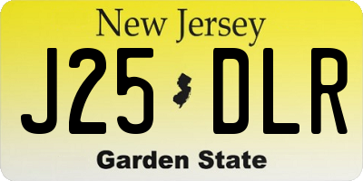 NJ license plate J25DLR