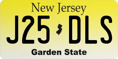 NJ license plate J25DLS
