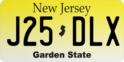 NJ license plate J25DLX