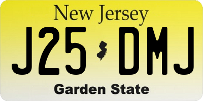 NJ license plate J25DMJ