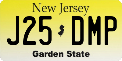 NJ license plate J25DMP