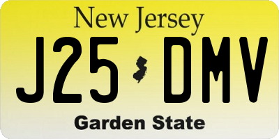 NJ license plate J25DMV