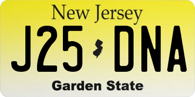 NJ license plate J25DNA