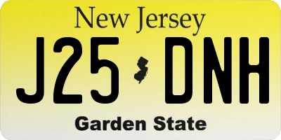 NJ license plate J25DNH