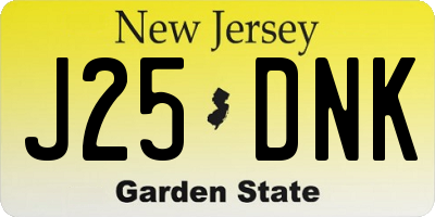 NJ license plate J25DNK