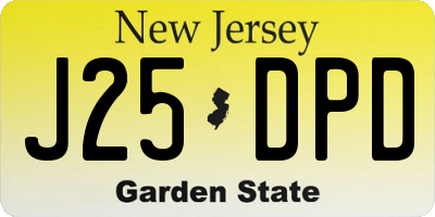 NJ license plate J25DPD