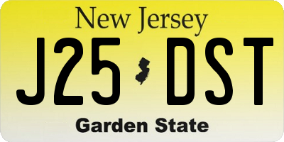 NJ license plate J25DST