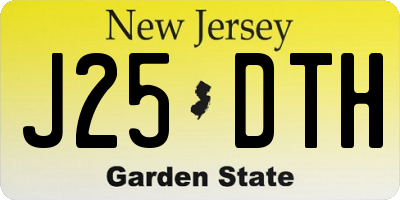 NJ license plate J25DTH