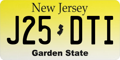NJ license plate J25DTI