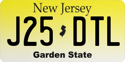 NJ license plate J25DTL
