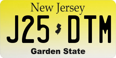 NJ license plate J25DTM