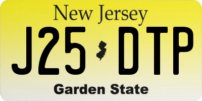 NJ license plate J25DTP
