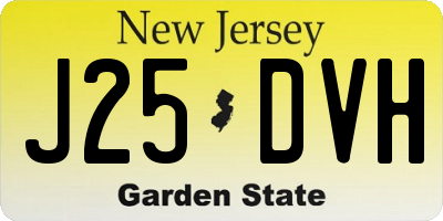 NJ license plate J25DVH