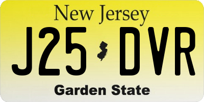 NJ license plate J25DVR