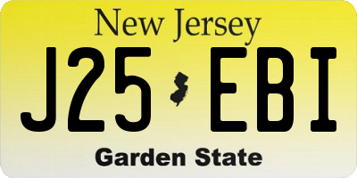 NJ license plate J25EBI