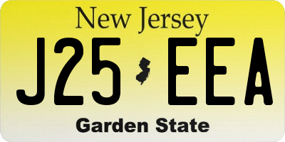 NJ license plate J25EEA