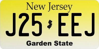 NJ license plate J25EEJ