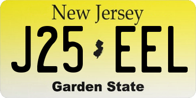 NJ license plate J25EEL