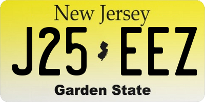 NJ license plate J25EEZ