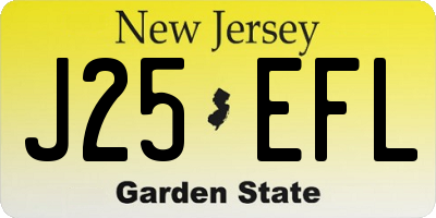 NJ license plate J25EFL