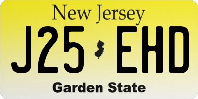 NJ license plate J25EHD