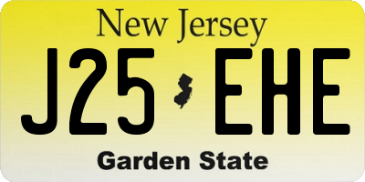 NJ license plate J25EHE