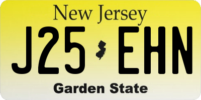NJ license plate J25EHN