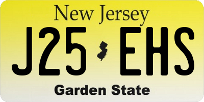 NJ license plate J25EHS