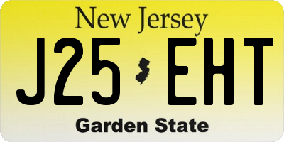 NJ license plate J25EHT