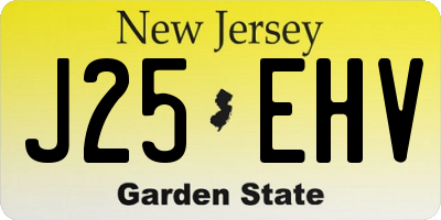 NJ license plate J25EHV