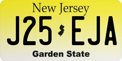 NJ license plate J25EJA
