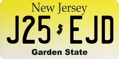 NJ license plate J25EJD