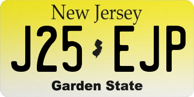 NJ license plate J25EJP