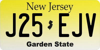 NJ license plate J25EJV