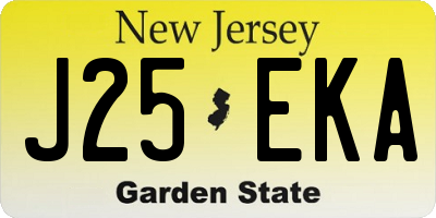 NJ license plate J25EKA