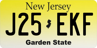 NJ license plate J25EKF