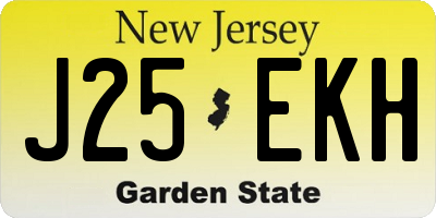 NJ license plate J25EKH