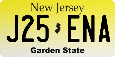 NJ license plate J25ENA
