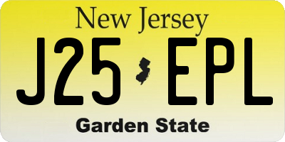 NJ license plate J25EPL