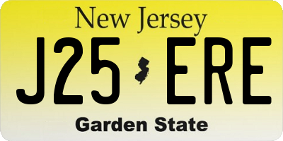 NJ license plate J25ERE