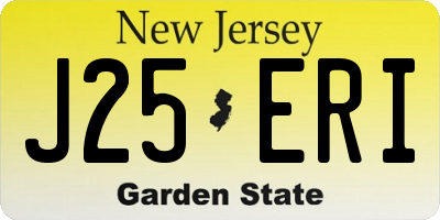 NJ license plate J25ERI